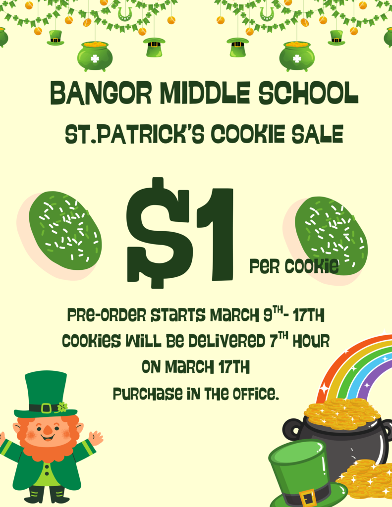Green and yellow image with cookie sale information.