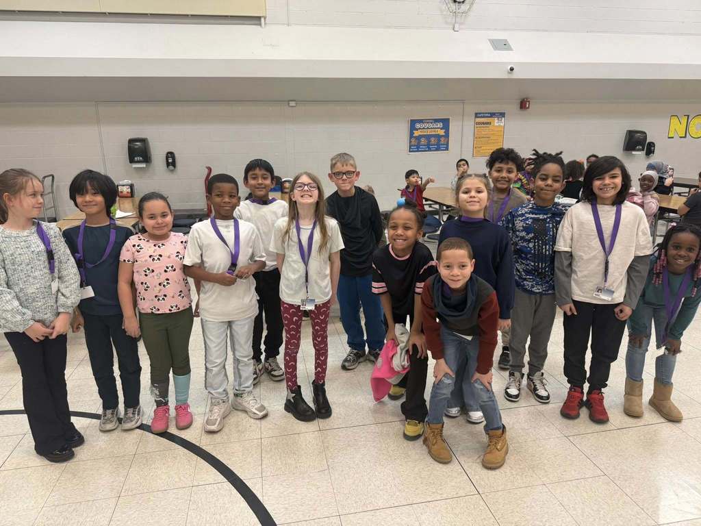 Students wearing their clothes backwords, inside out, and mismatched for Read across America week. 