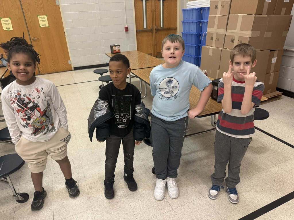 Students wearing their clothes backwords, inside out, and mismatched for Read across America week. 