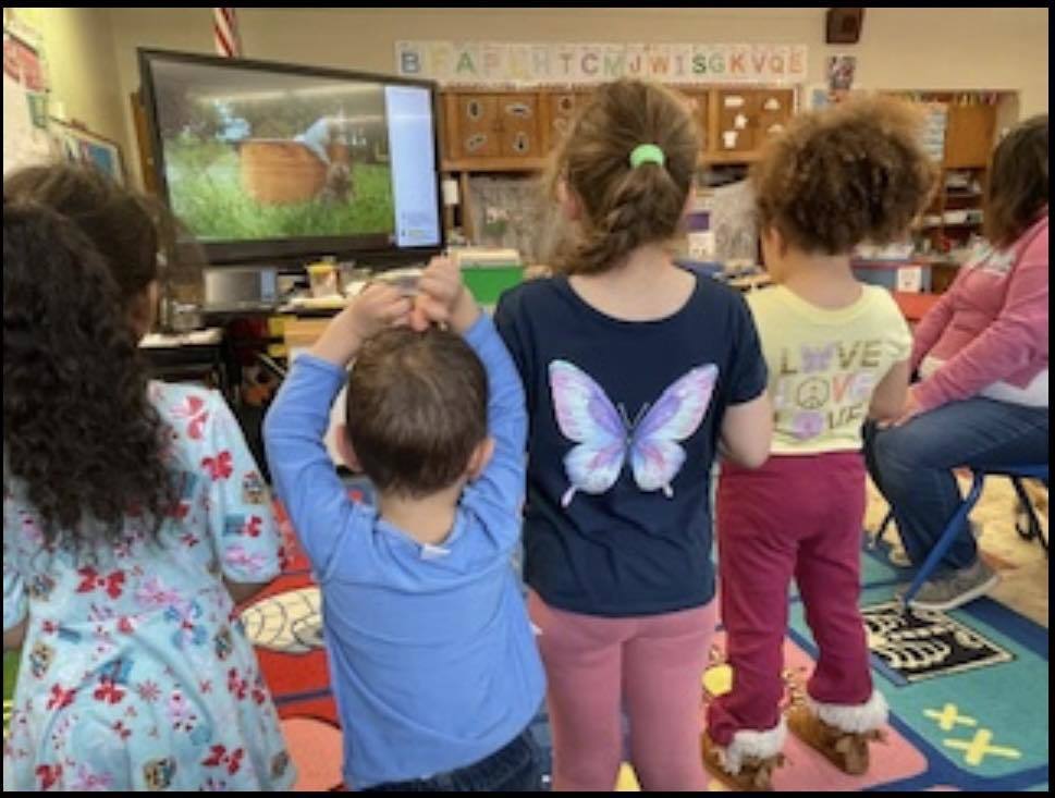 Students wearing their clothes backwords, inside out, and mismatched for Read across America week.