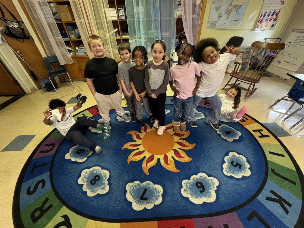 Students wearing their clothes backwords, inside out, and mismatched for Read across America week.