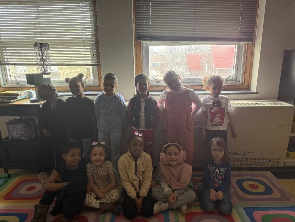 Students wearing their clothes backwords, inside out, and mismatched for Read across America week.