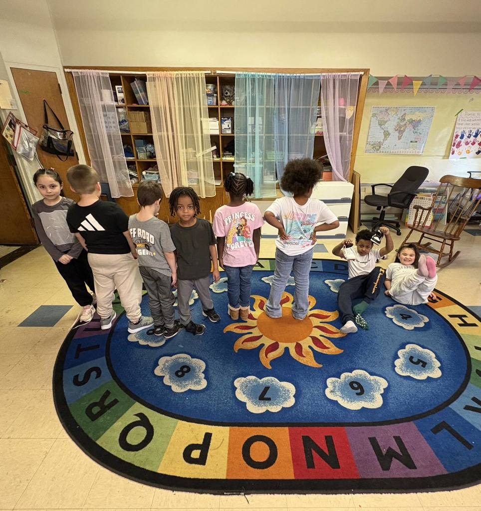 Students wearing their clothes backwords, inside out, and mismatched for Read across America week.