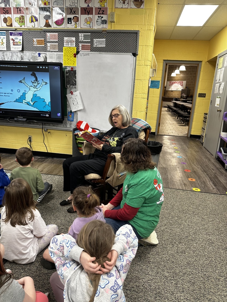 Photos of guest readers during Read Across America Week - Roxie Yost