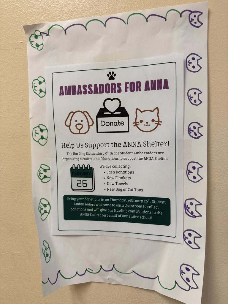 A flyer for Ambassadors for Anna that explains the things they need so they can donate to the Anna shelter.