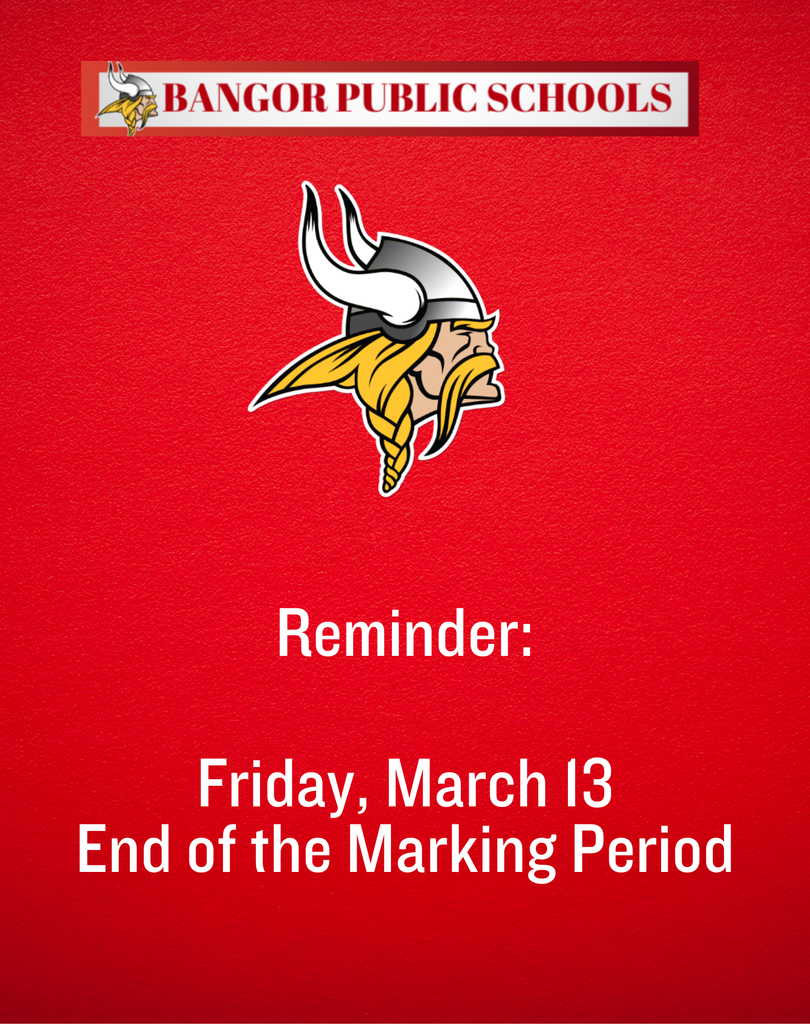 Red image with white words and a Viking