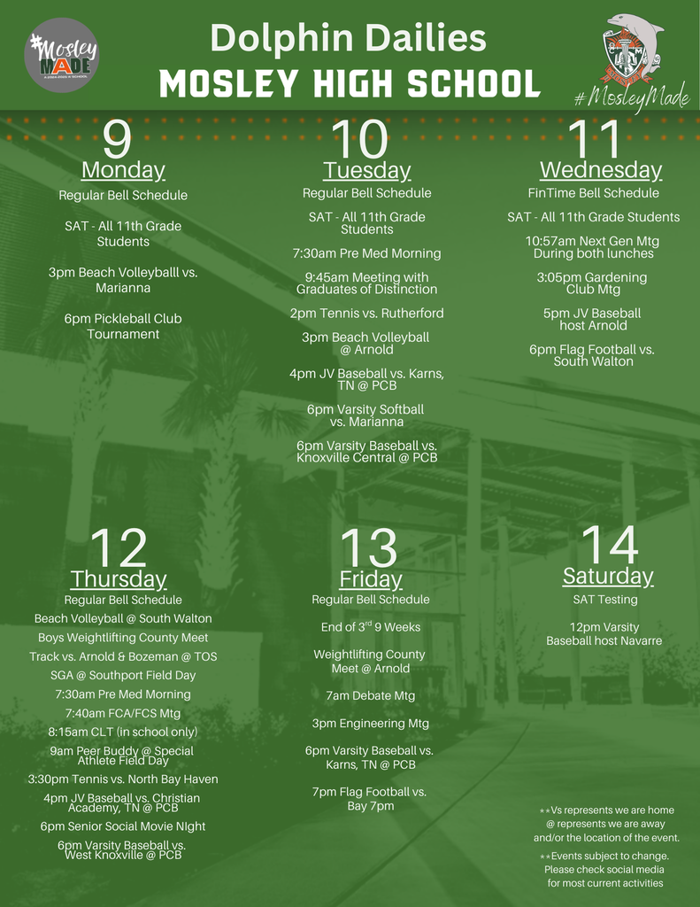 Happening this week....