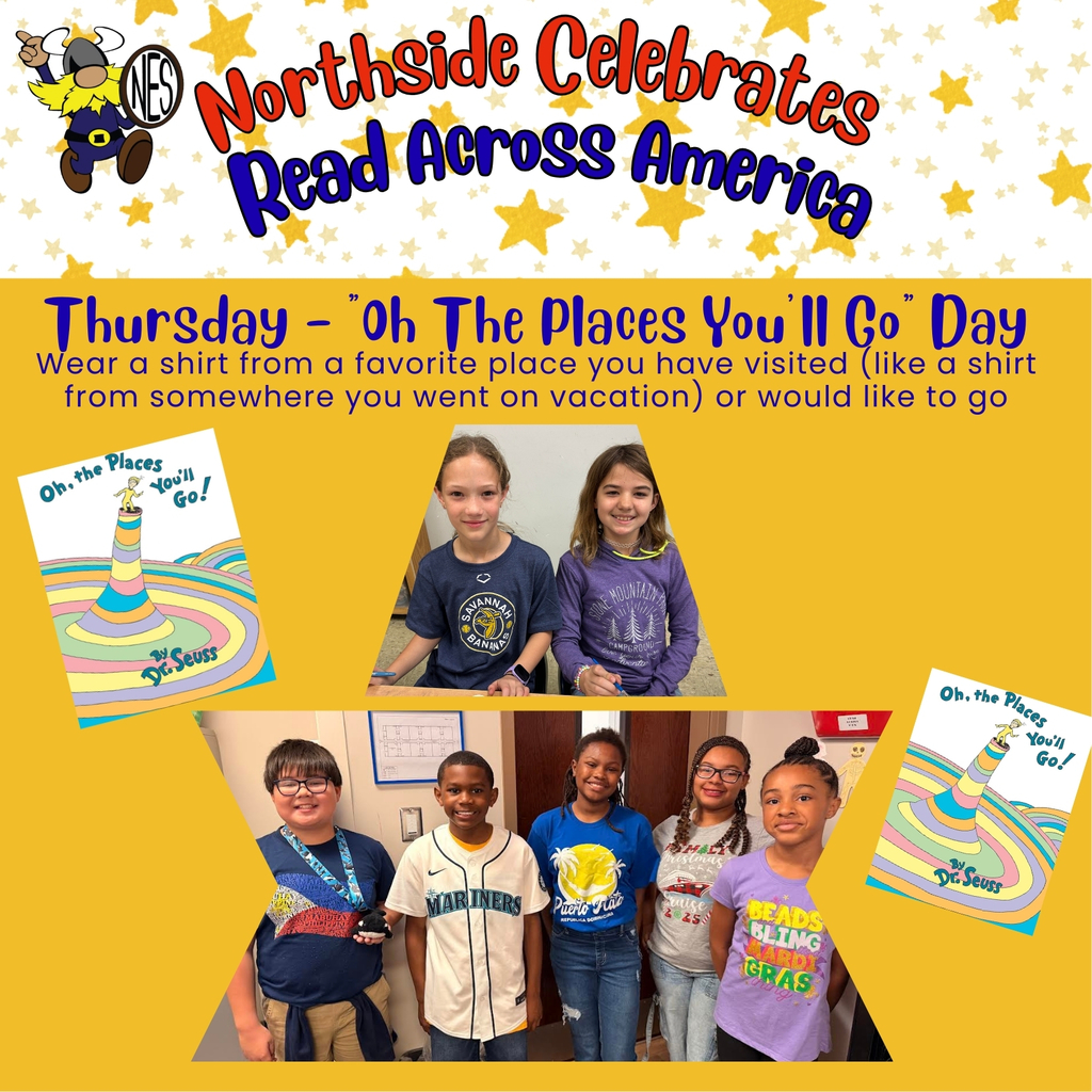 yellow background with photos of students in shirts from travels