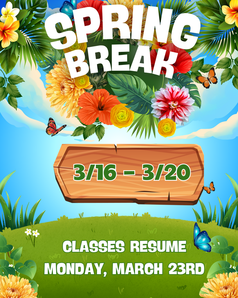 English Spring Break Flyer