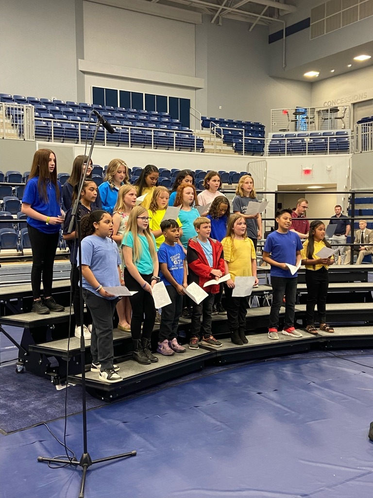 Elementary choir performing