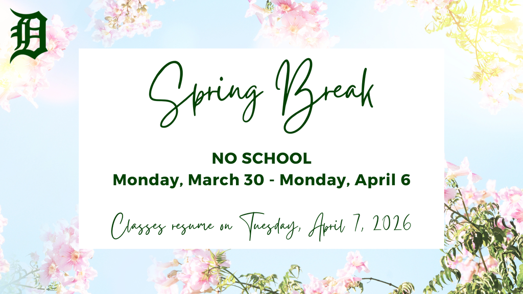 Spring Break Reminder Flyer.