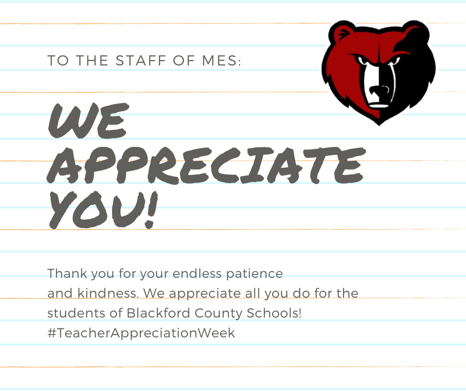 Teacher Appreciation - MES