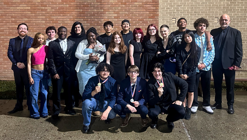 WOSHS One Act-Play Cast and Crew group photo