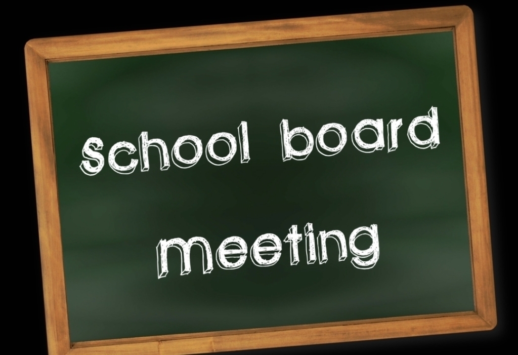 School Board Meeting Sign