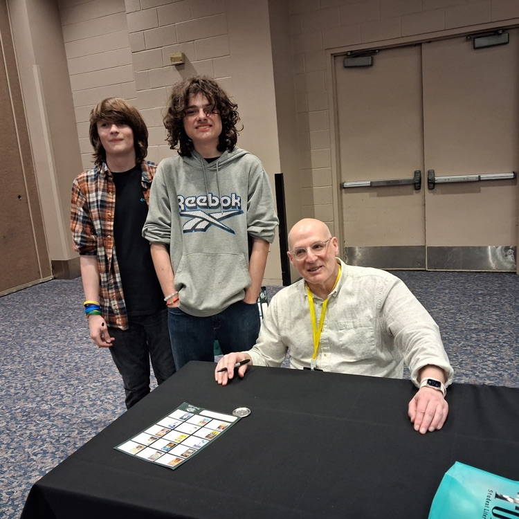 student with Gordon Korman