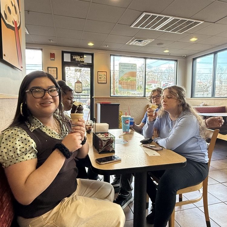 students with ice cream