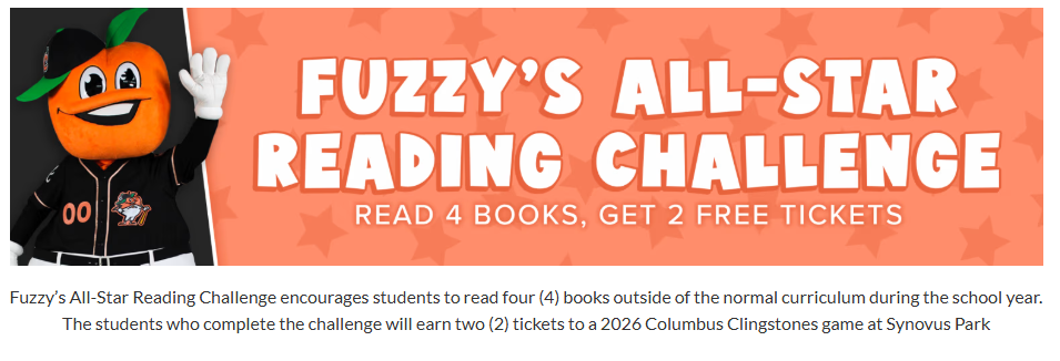 Fuzzy's All Star Reading Challenge