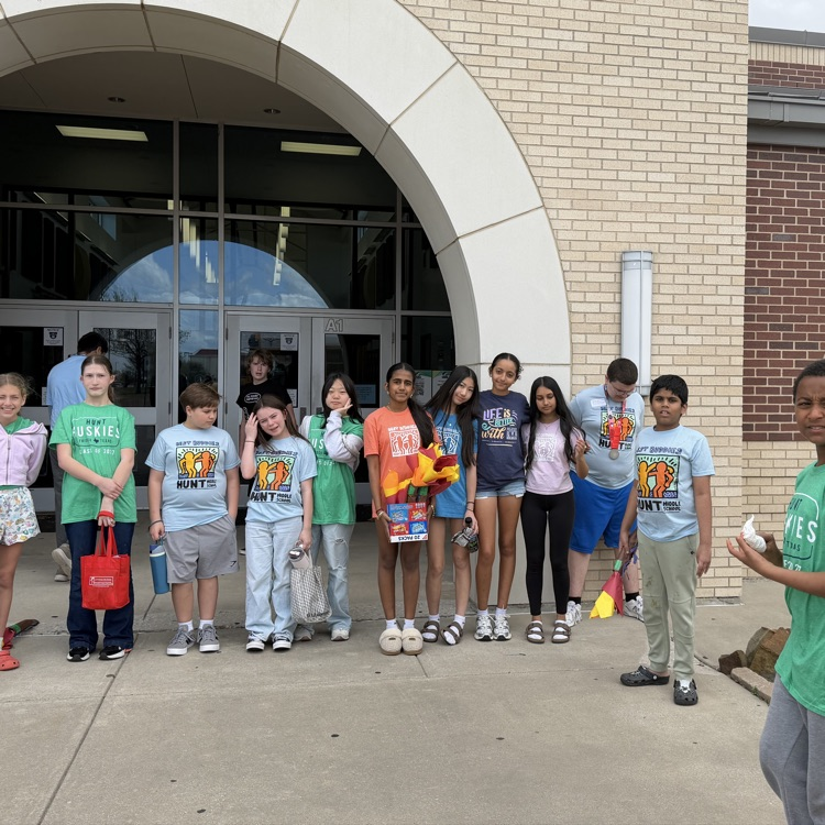 group photo outside of school