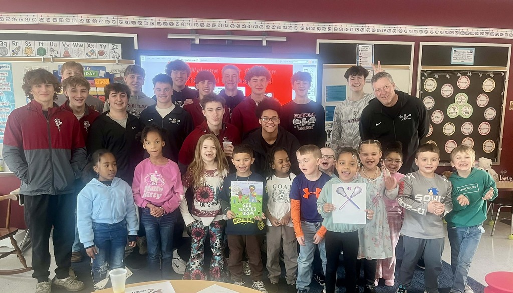 Fassett students with Express Lacrosse players