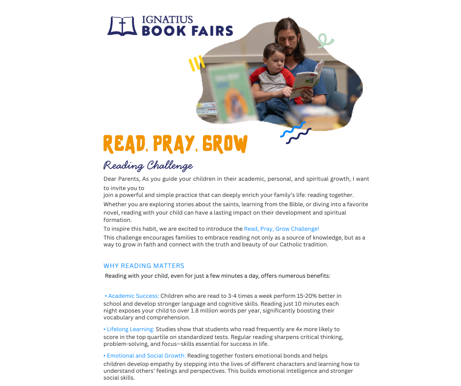 Flyer for Ignatius Book Fair