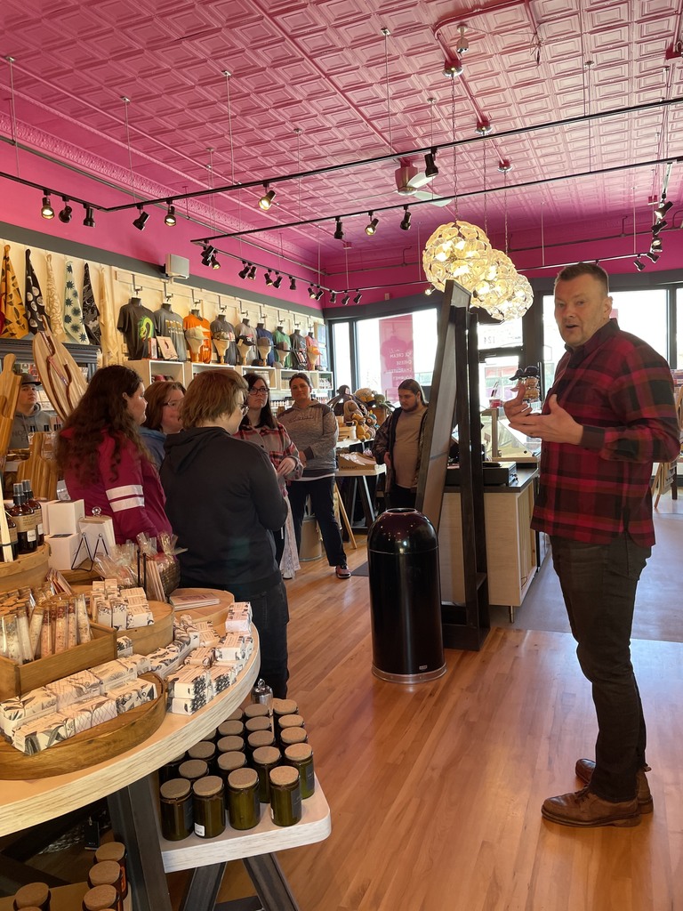 students standing in a store