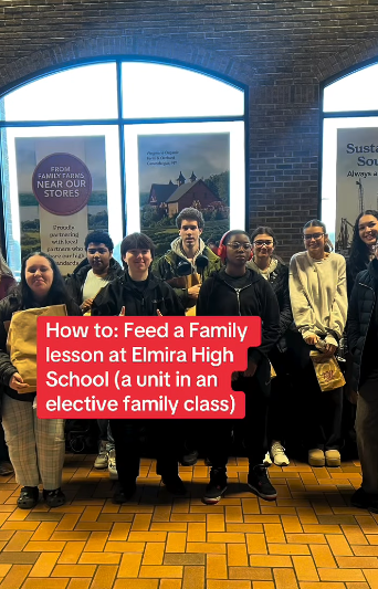 Students learn to feed a family.