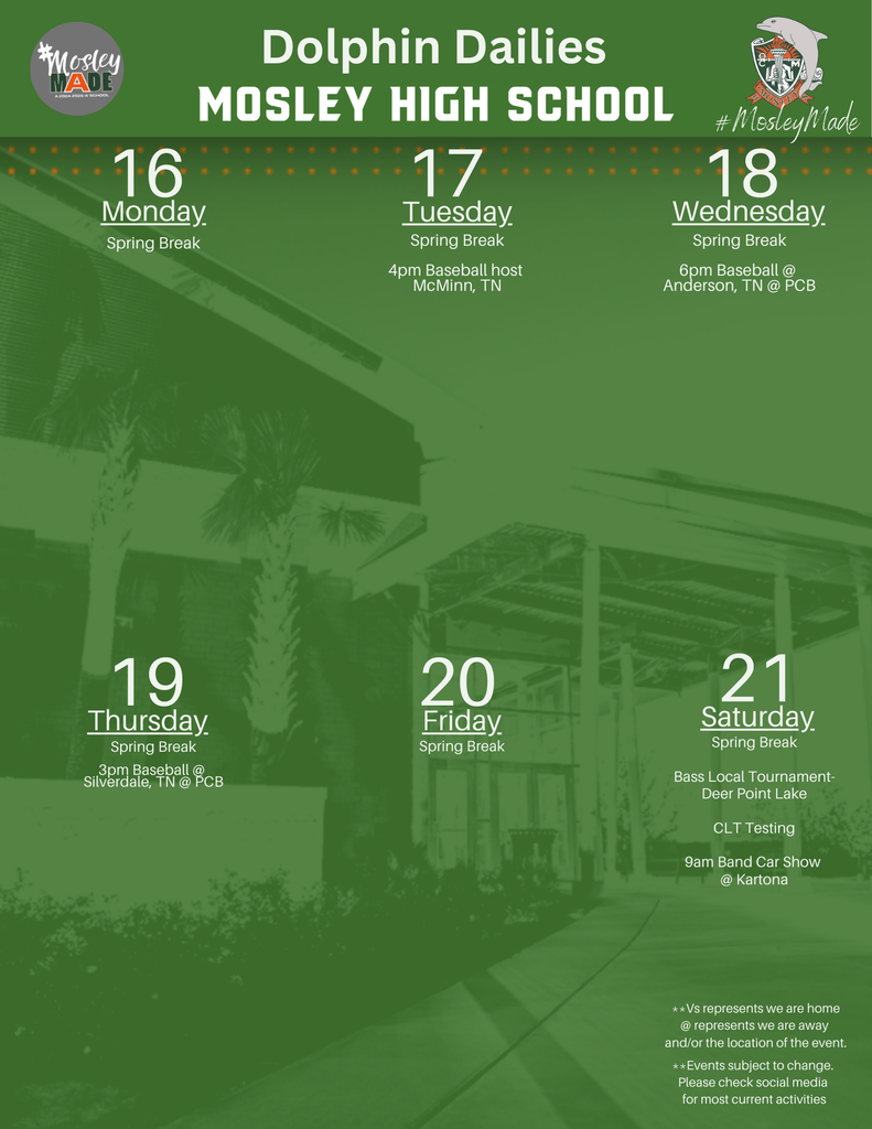 Happening this week....