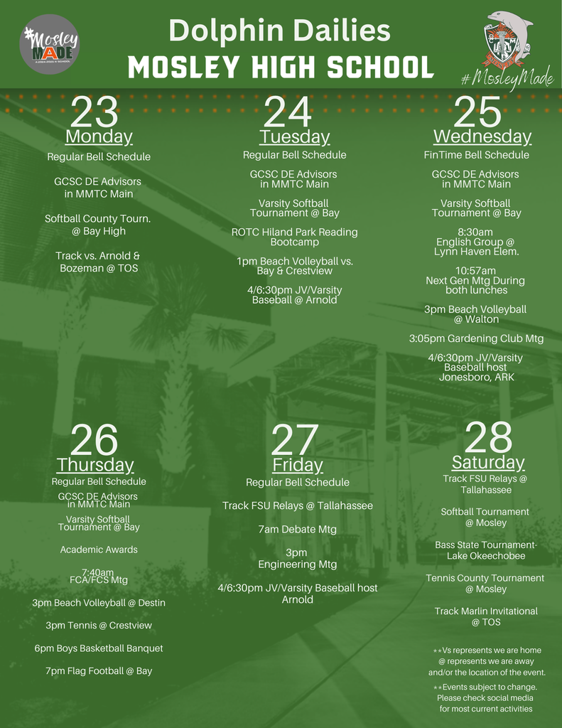 Happening this week....