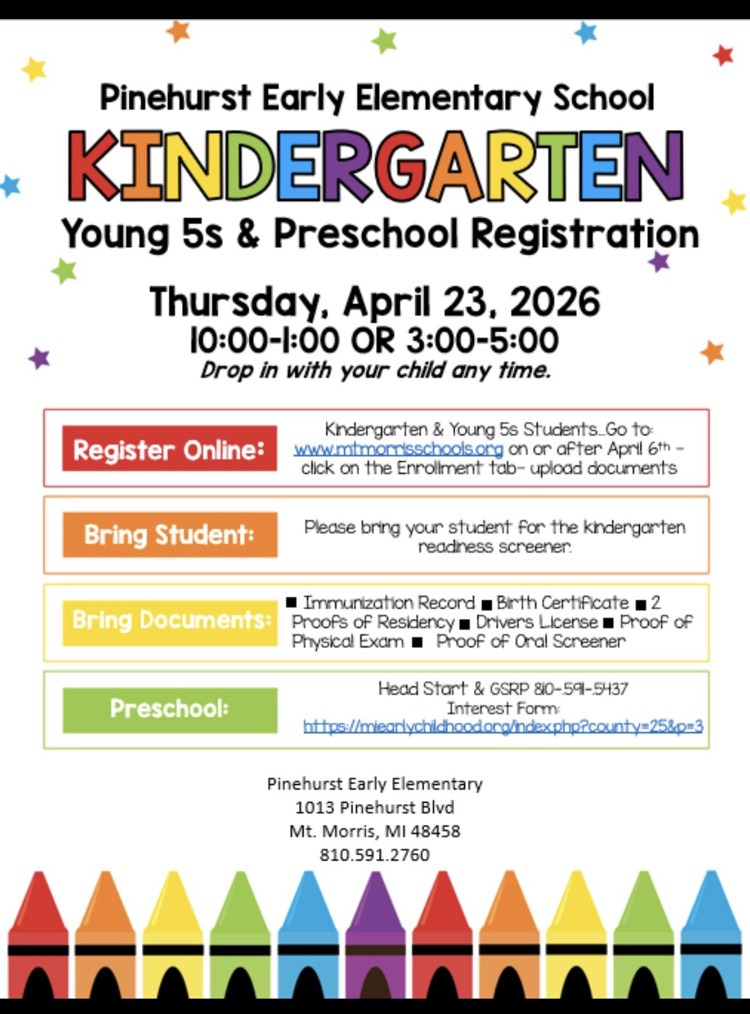 Kindergarten Enrollment flyer