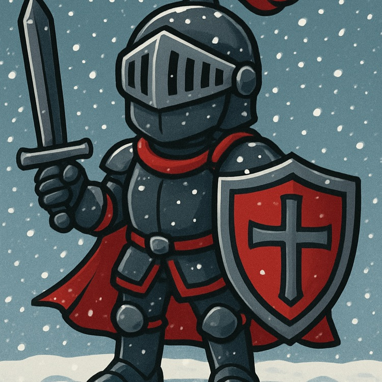 knight in a blizzard