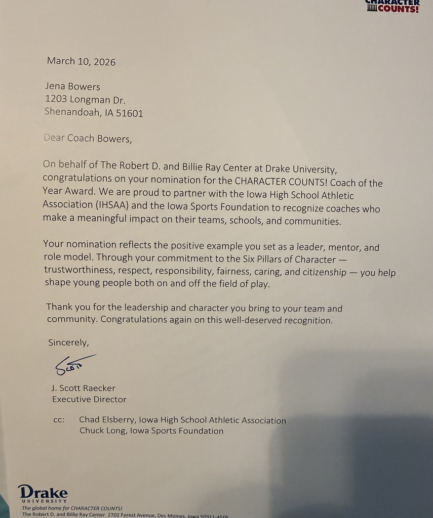 Letter from Drake Uni