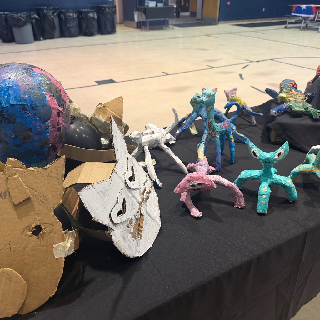 Art made from papier-mache.