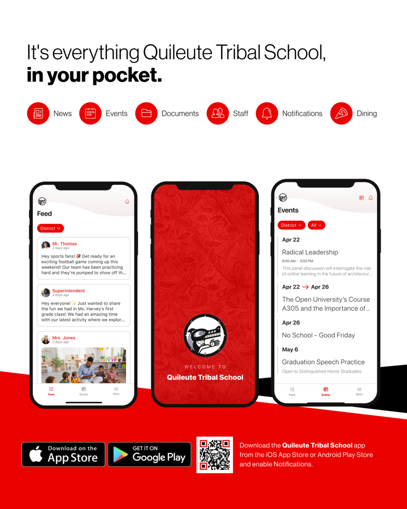 Flyer for Quileute Tribal School App