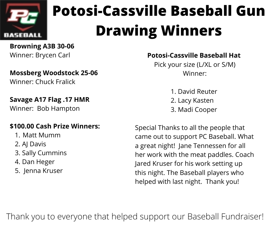 Baseball Drawing Winners