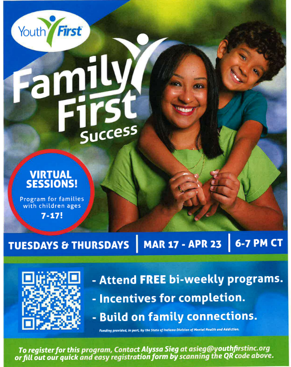 family First Success vitual sessions ages 7-17