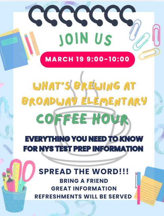 Parent Coffee Hour - NYS Test Prep Information Session