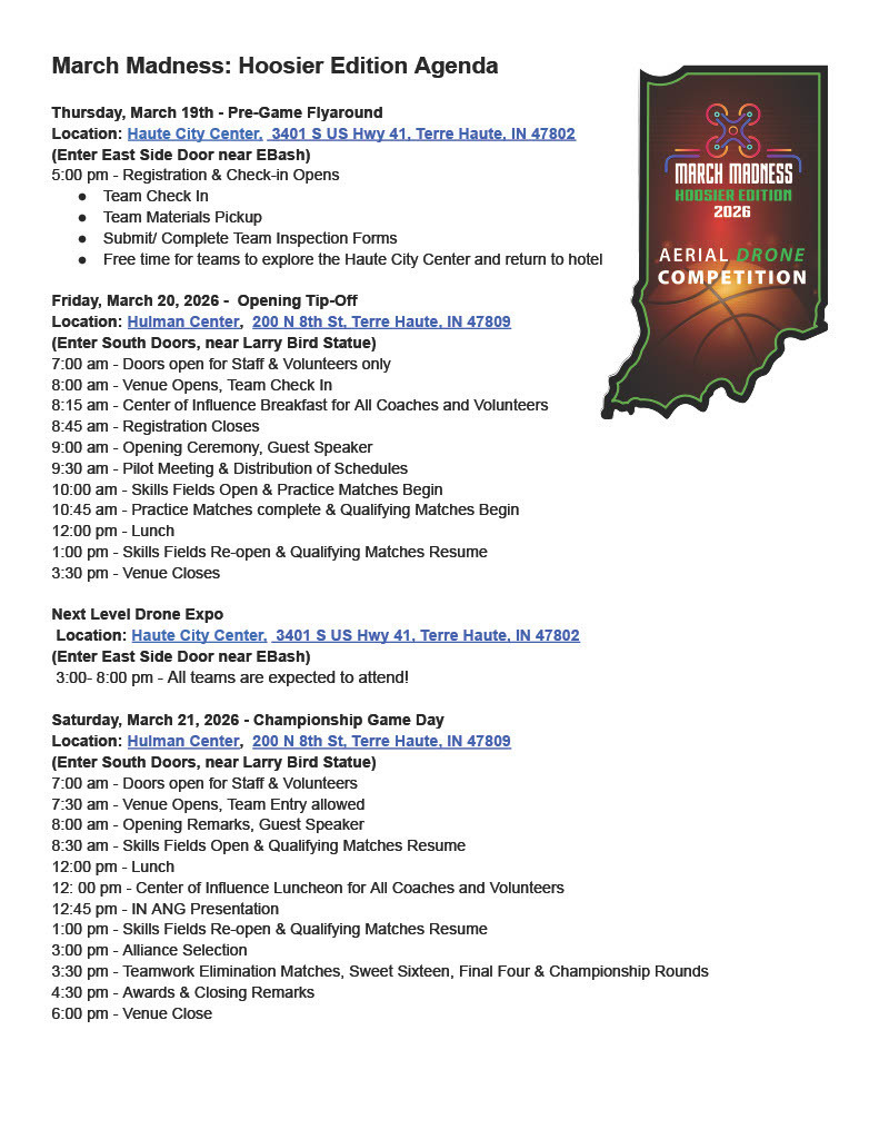 March Madness: Hoosier Edition Agenda