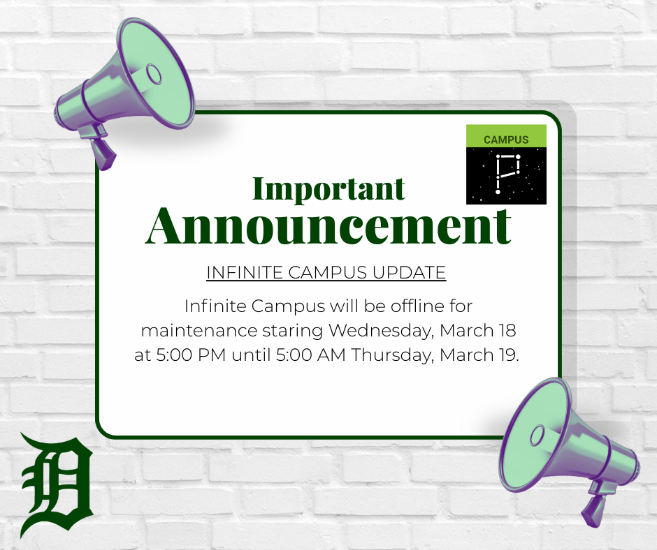 Important announcement flyer.