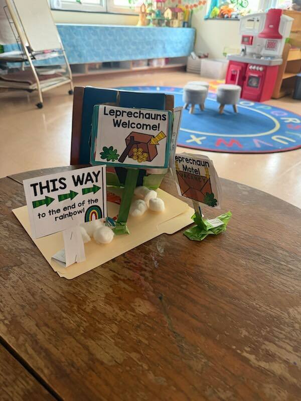 A trap a student made to try to catch the leprechaun. 