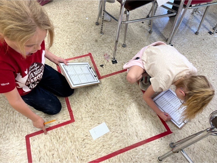 students finding area and perimeter