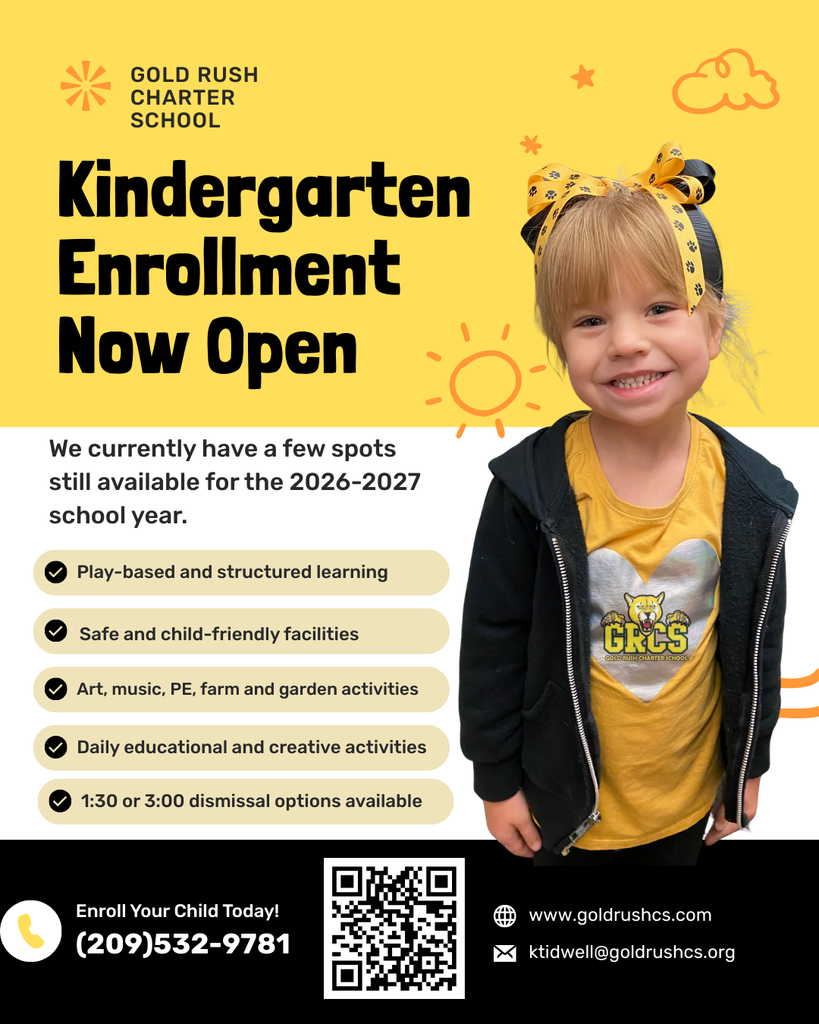 We currently have a few kindergarten spots still available for the 2026-2027 school year.