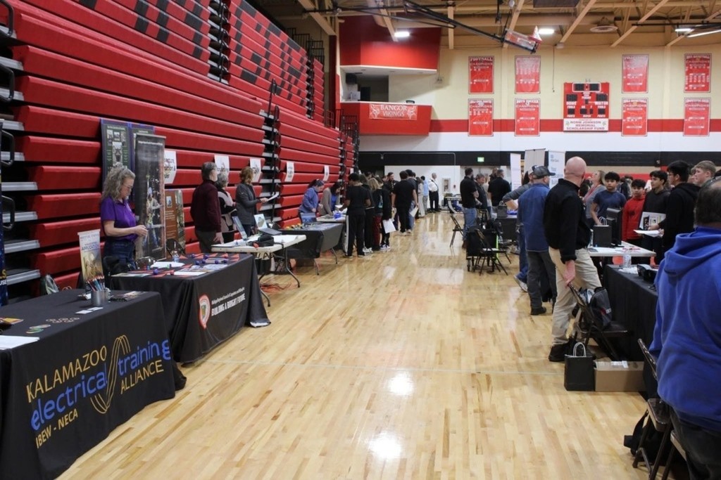 Career fair wide shot