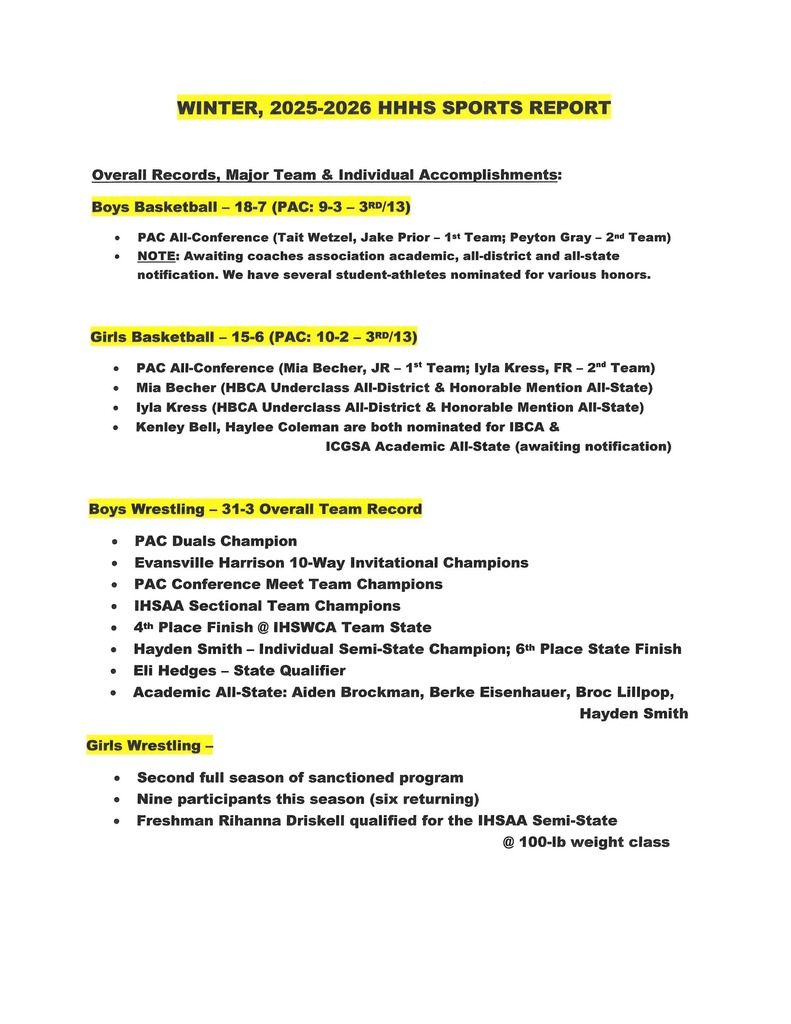 HH sports report - Winter 25 26 1