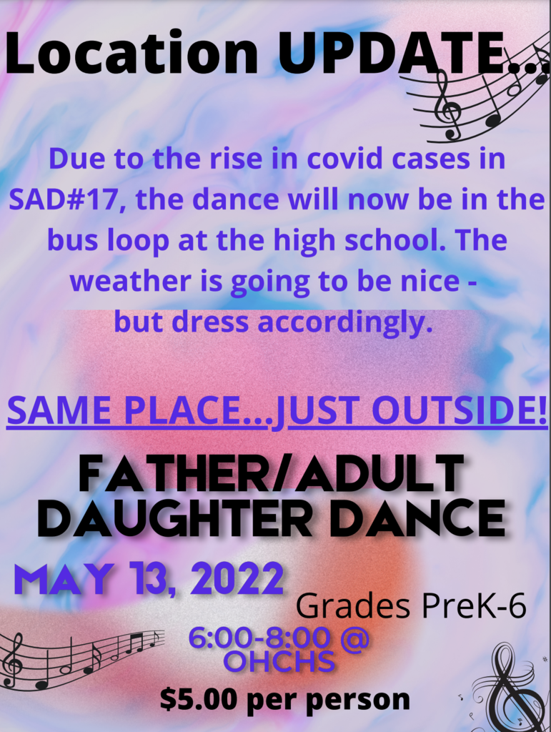 Updated Father/Adult Daughter Dance flyer