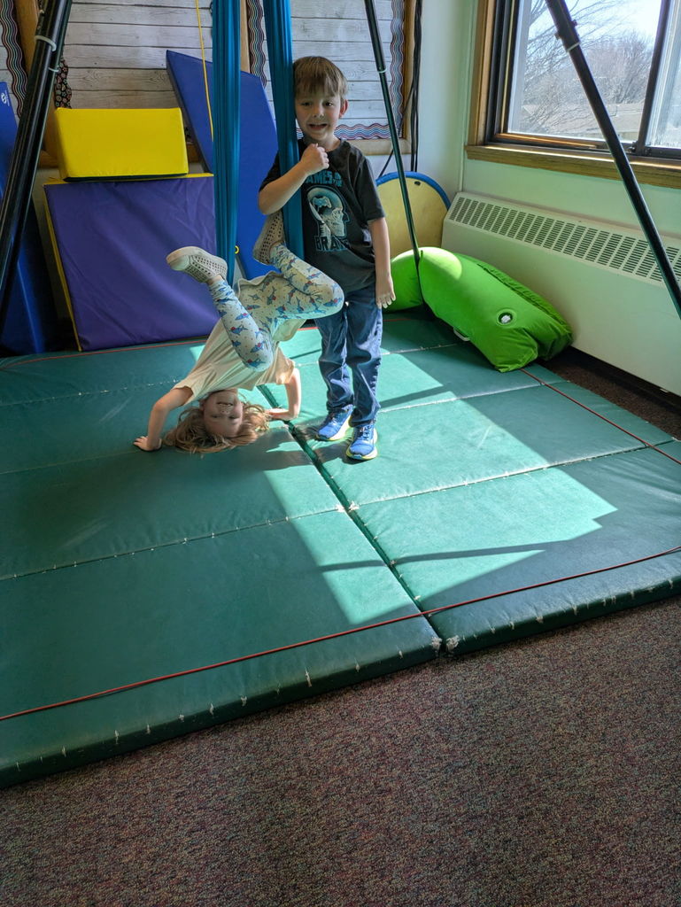 Student in sensory room