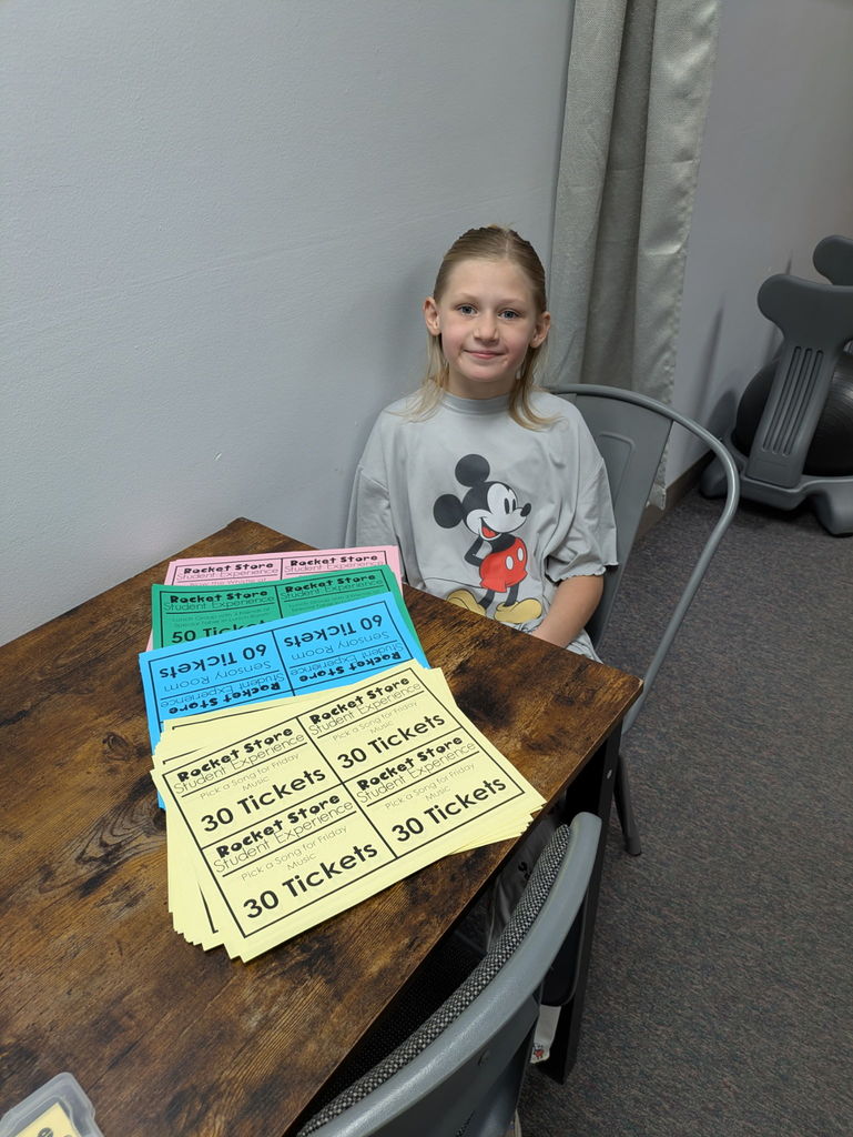 Student with the copies they made