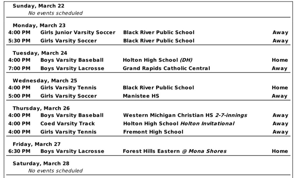 Sports this week!