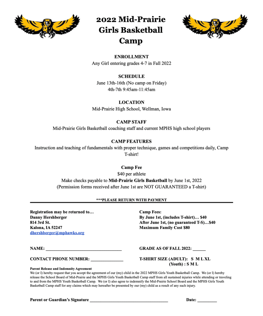 girls basketball camp registration flyer