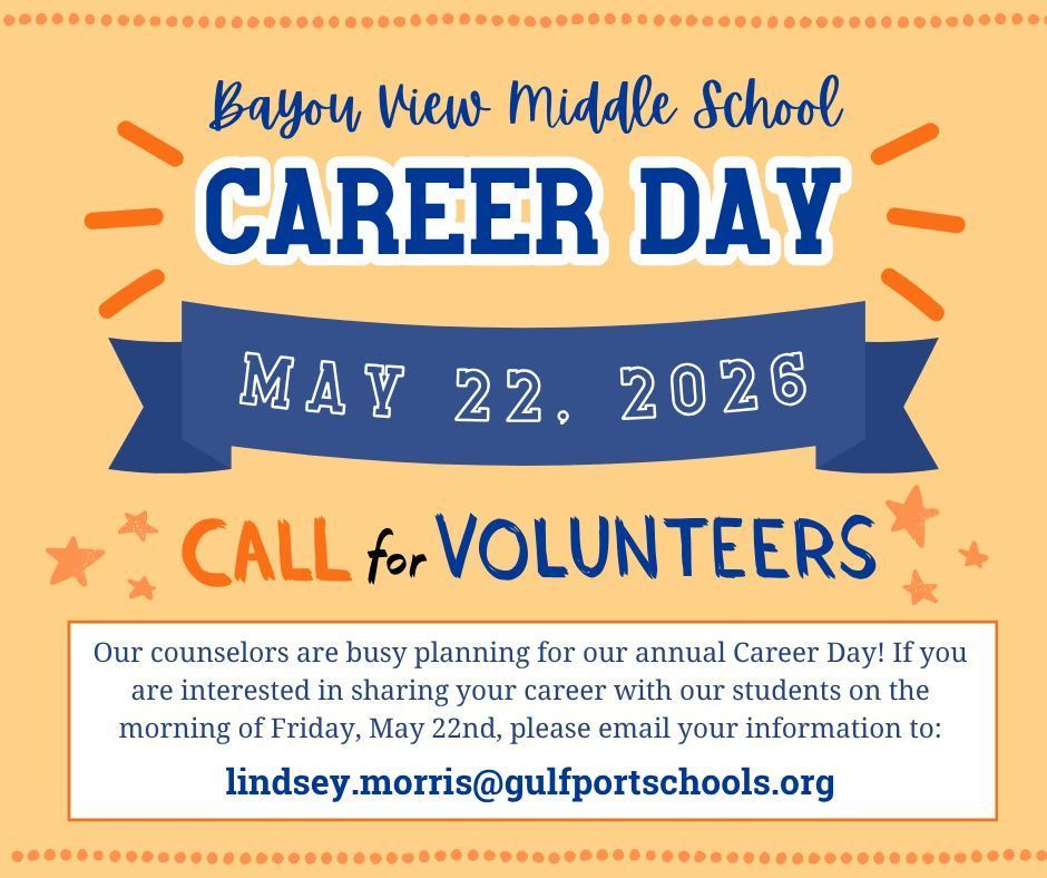 BVMS Career Day Call for Volunteers