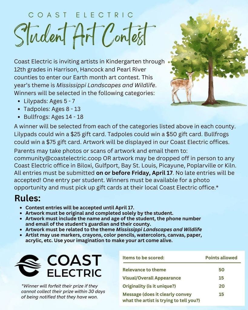 Coast Electric Student Art Contest